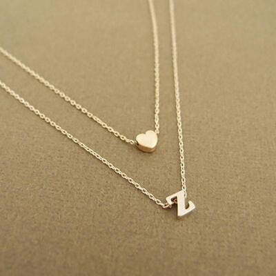 Simple and thin small heart pendant necklace For Women Perso