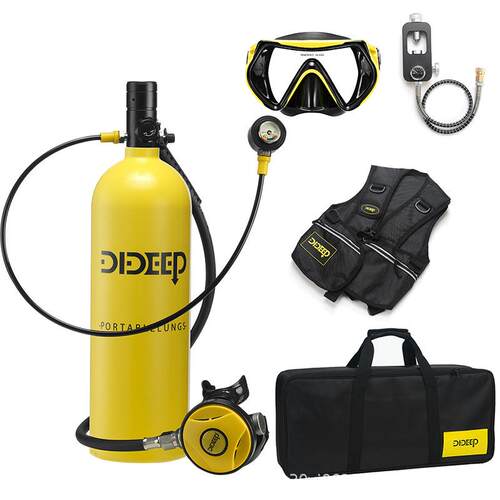 新款X5000Pro2升潜水浮潜装备水肺氧气罐水下呼吸器残压表
