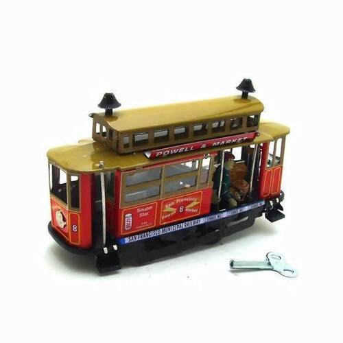 MS639洛杉矶电车复古发条工艺品摄影道具80后主题酒吧餐厅摆件