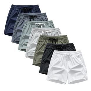 Men's 5-Pack Summer Sports Casual Shorts, Elastic Drawstring