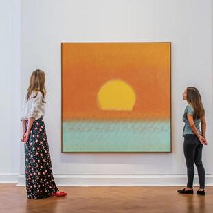 安迪沃霍尔挂画直播间抽象名画日出和日落餐厅卧室小众艺术装饰画