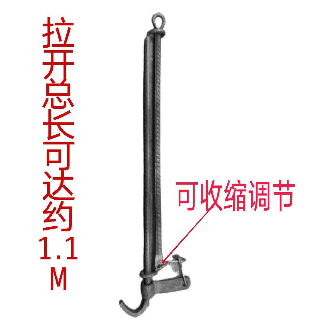 螺纹钢收缩吊架火挡钩吊锅实心三角锅架火盆双层架自在勾旋转转盘