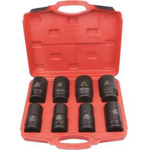 1寸气动风炮套筒头 汽修汽保套筒组套工具 五金工具组套8件套