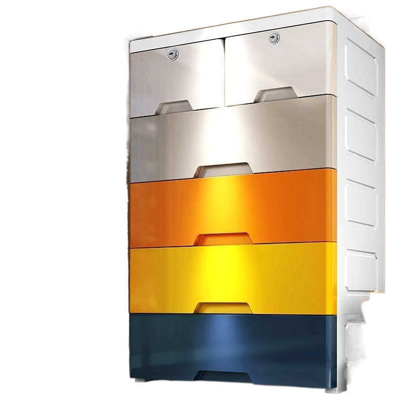 加厚收纳柜子储物柜65cm宽塑料整理箱家用置物加高抽屉式儿童衣柜