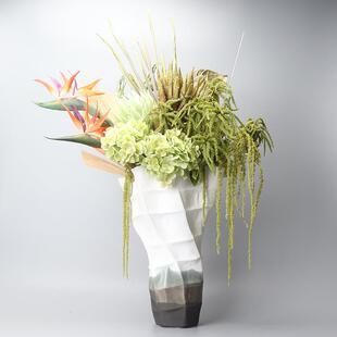 现代新中式 摆件 仿真花艺客厅玄关样板房间售楼部前台吧台茶几软装