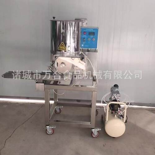 WEF碎肉厂成组机器牛肉机鸡肉饼成型型机鱼泥虾泥成挂浆机饼器源