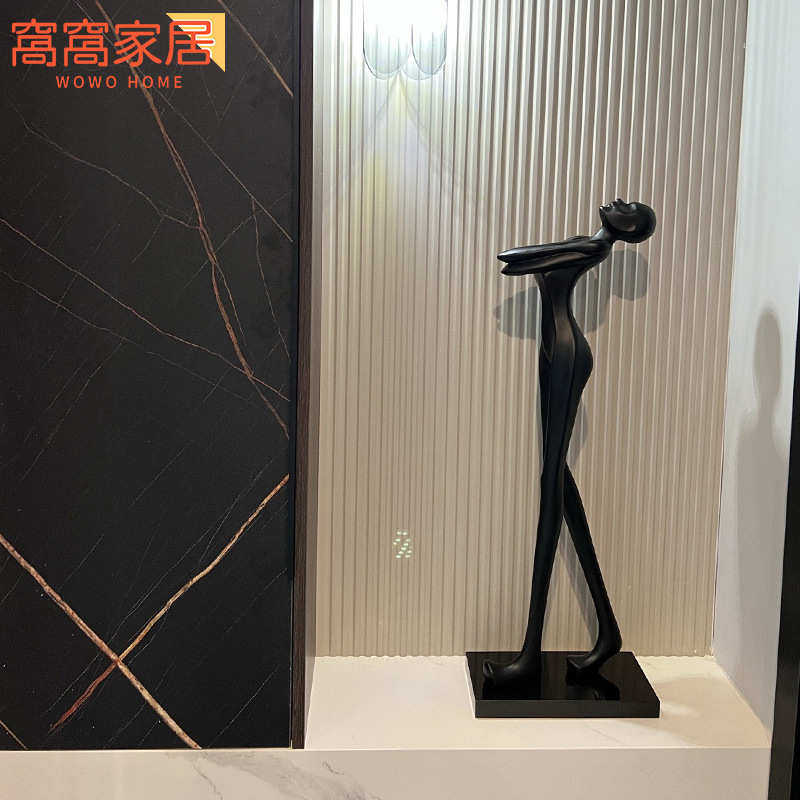 北欧艺术人物雕塑客厅装饰玄关酒柜橱窗摆件家居小型雕塑落地台灯
