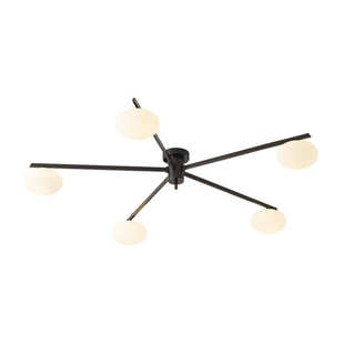 全房间法式 卧室灯设计师吸顶灯铜艺术玻璃灯蛋白石造型 创意时尚