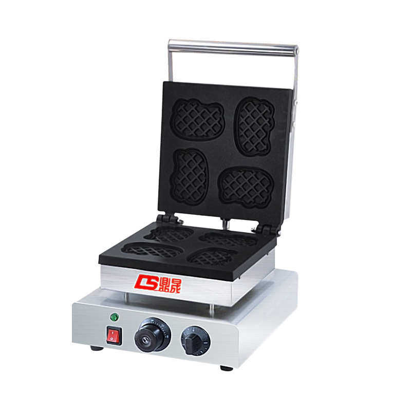 鼎晟华夫饼机松饼炉商用卡通烤饼机华夫炉机器猫 DS-2218 卡其猫