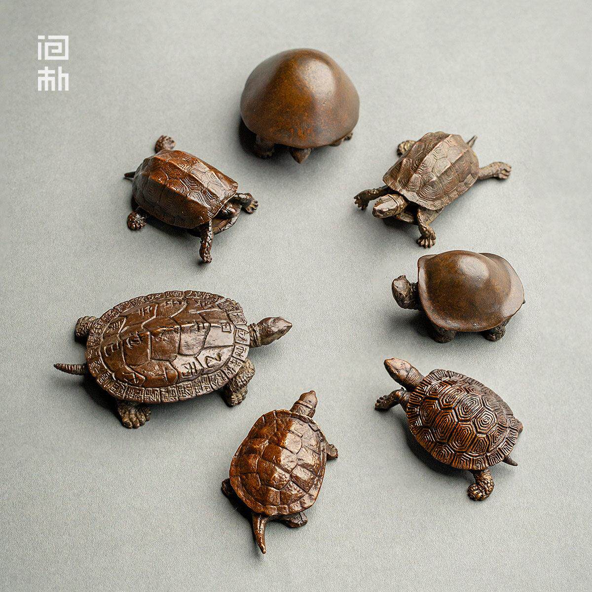 实心纯铜乌龟茶宠摆件精品可养变色招财非紫砂高端茶宠茶桌小摆件