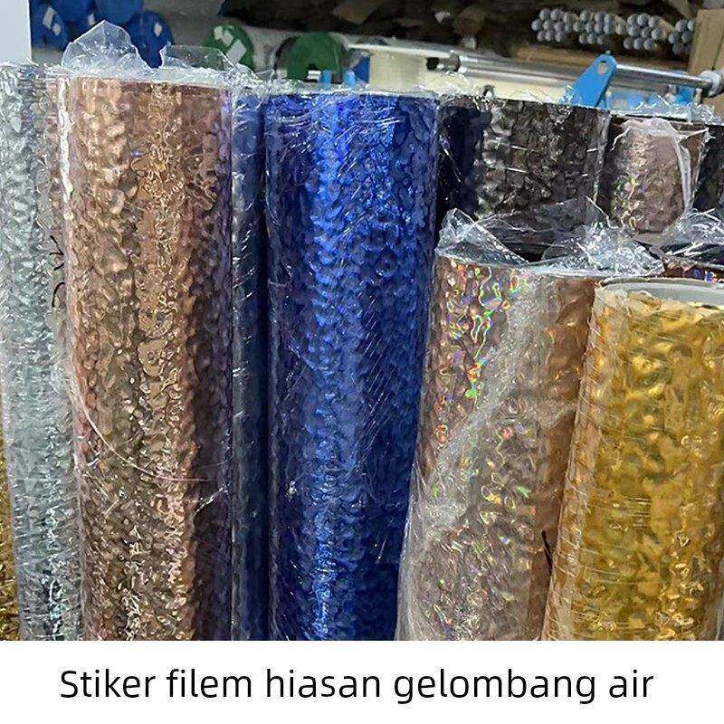 水波纹镜面纸银色彷金属波音软片商用服装店吊顶天花展台装饰墙纸