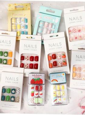 24Pcs Fake Nails Finished Nail Patch Short Fake Nails
