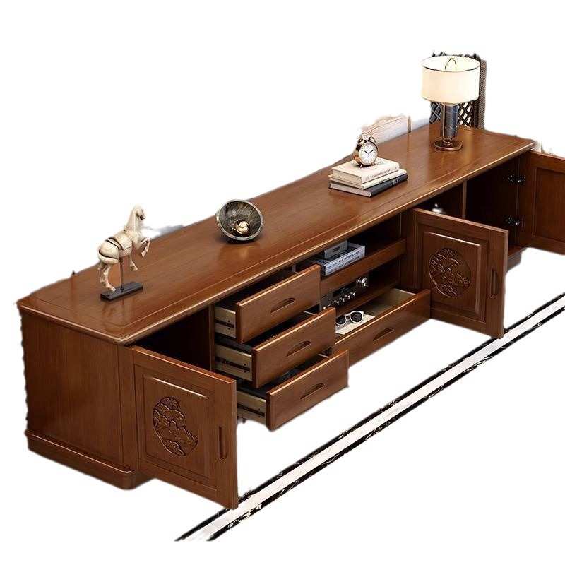 全实木电视柜茶几组合简约现代中式家用客厅地柜小户型组合柜落地