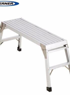 稳耐AP-20铝合金工作平台五金移动折叠平台加厚梯子136KG承重