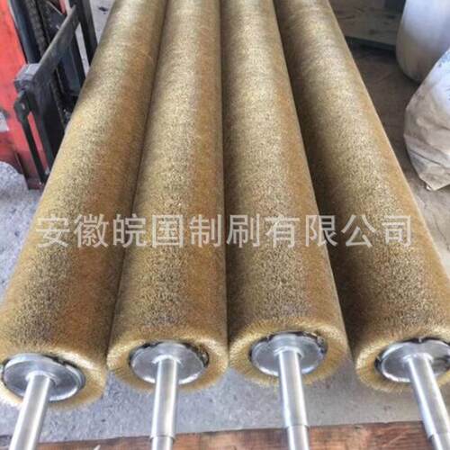 不锈钢钢丝刷辊金属除锈抛光机械清洗滚筒刷工业研磨拉丝毛刷辊