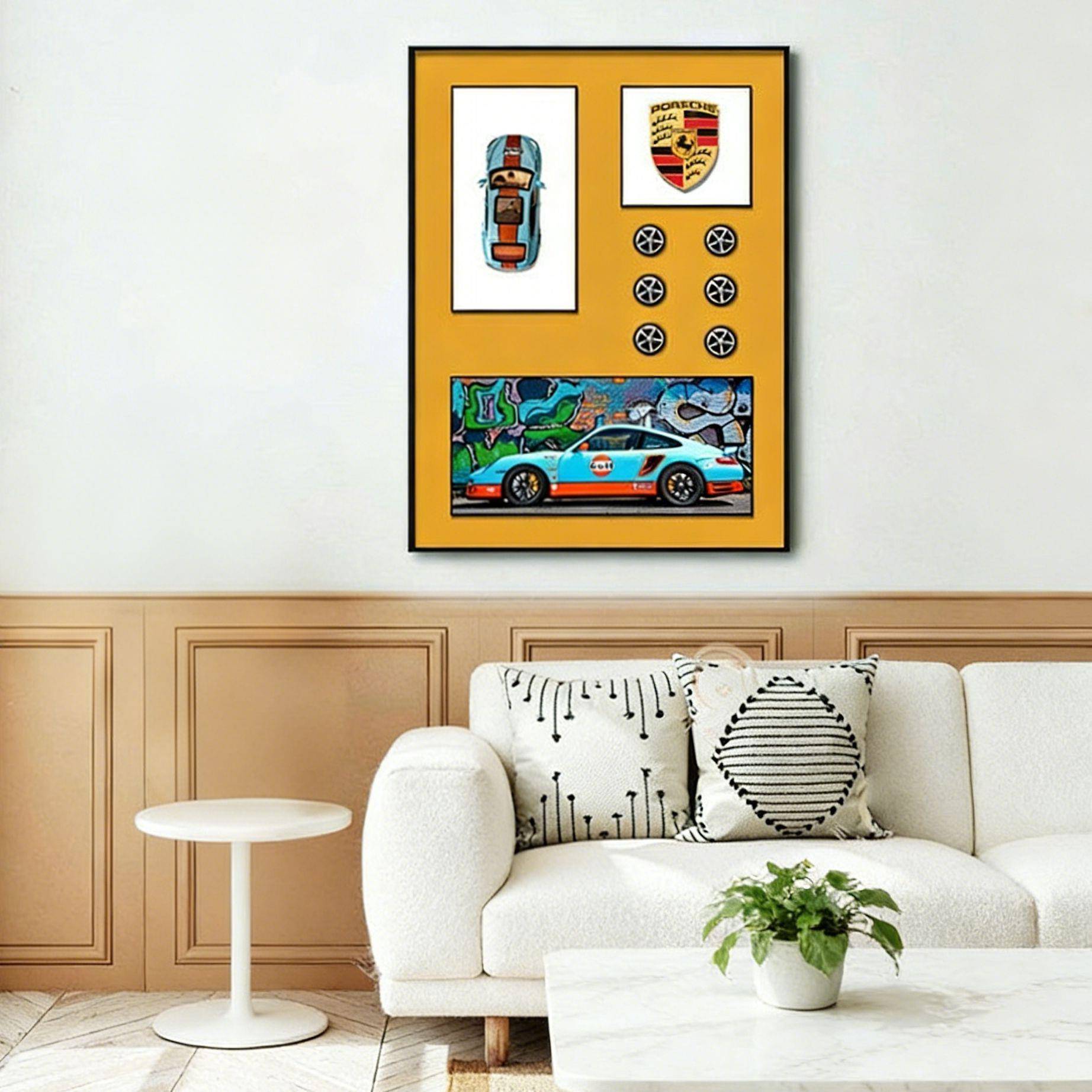 汽车实物立体装饰画 多场景客厅餐厅儿童卧室玄关挂画装饰画
