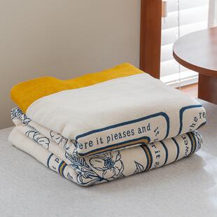 7L8K竹纤维纱布盖毯毛巾被竹棉毛巾毯单双人午睡空调毯夏凉被夏季