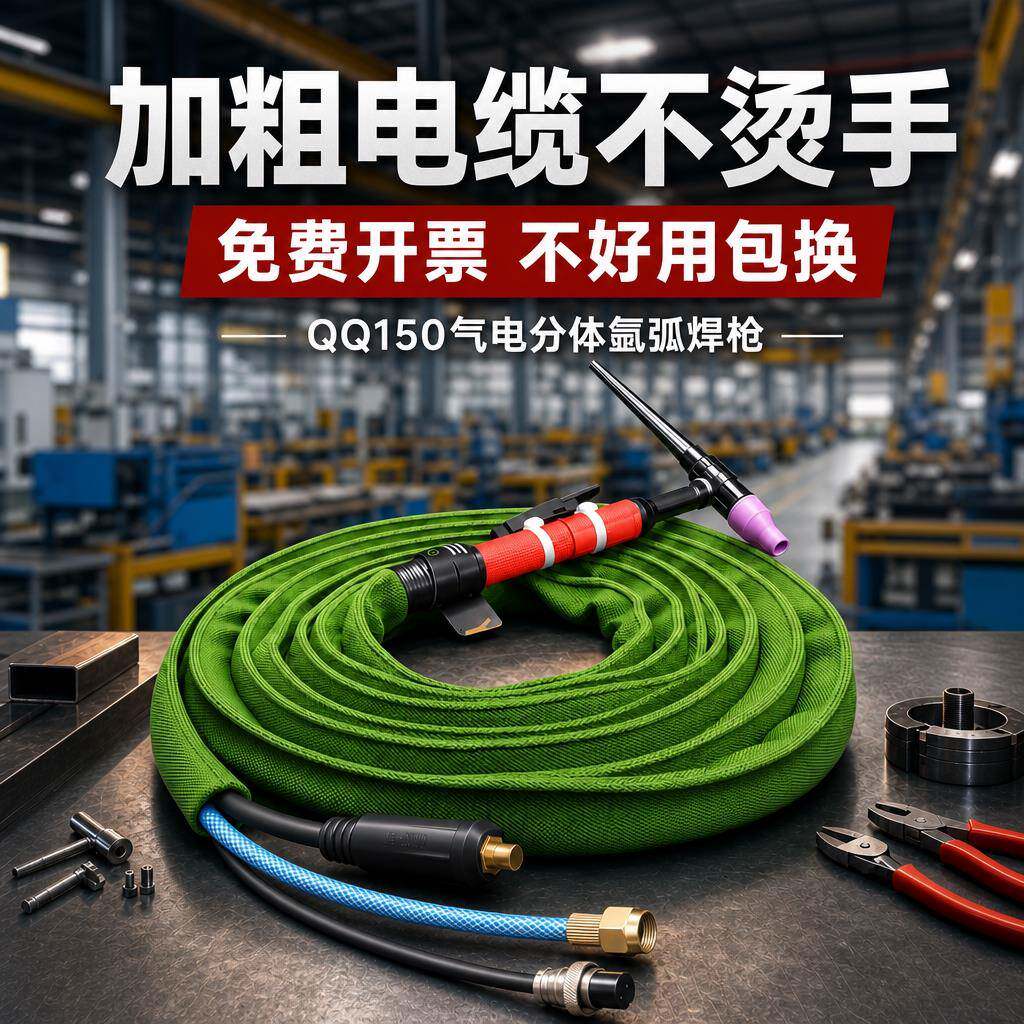 QQ150A气电分体氩弧焊枪200 250氩弧焊机焊把线加粗QQ150氩弧焊线