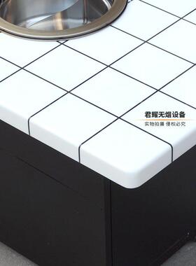 开用饭桌子店8-1动0人桌商酒店电圆桌餐桌椅子用岩板转盘FUY餐桌