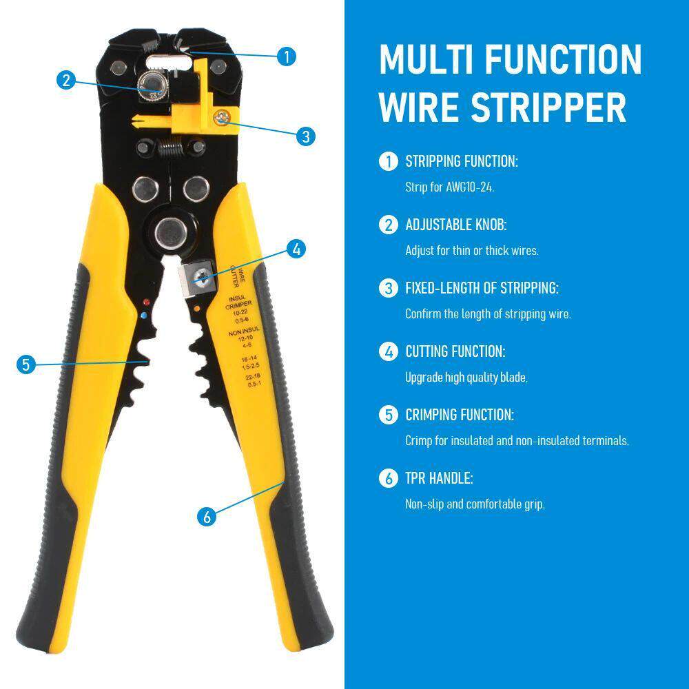 Crimper Cable Cutter Automatic Wire Stripper Multifunctional