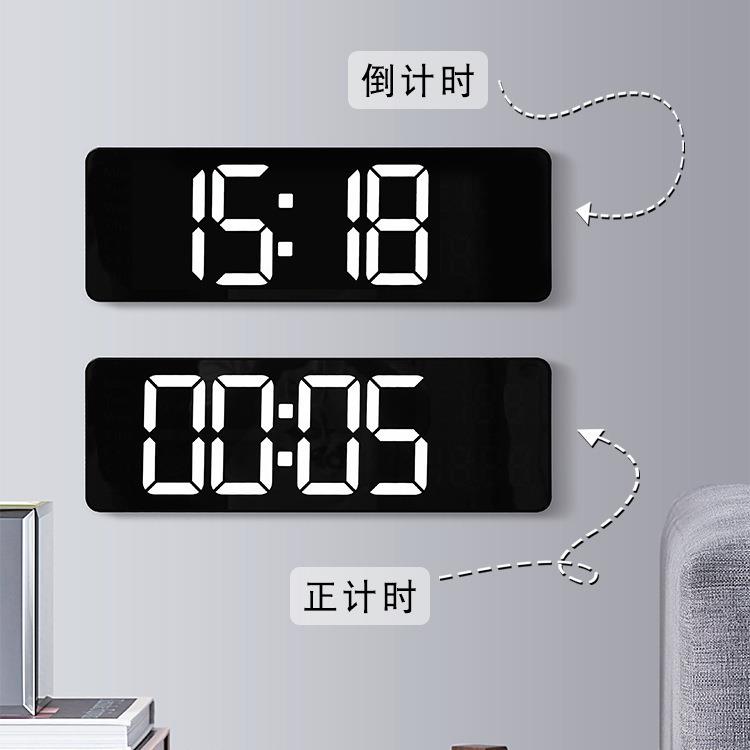 新款表钟客闹厅挂钟大屏幕办公老人正钟数字工厂时10016793车间钟