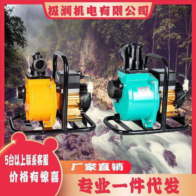 直流自吸泵农用浇水大流量抽水机60V直流农用灌溉电动车48V抽水泵