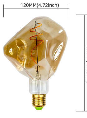 异形创意e27茶色头灯灯丝led灯泡4w软家居玻璃灰色led装饰灯石