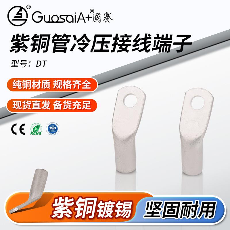 铜线耳铜鼻子DT35-8电缆金属电机专用接线端子冷压端子紫铜管端子