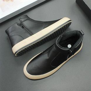 2052新款 棉鞋 绒二棉男鞋 高筒筒保暖鞋 加 正品 厚底防水休闲 短冬季