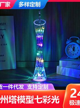 世界知名地标模型广州塔小蛮腰模型金属工艺品家居摆件旅游纪念品