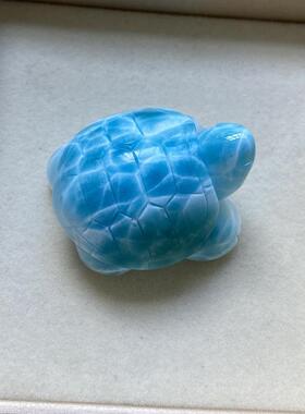 海纹石小乌龟吊坠拉利玛龙龟项坠锁骨链坠挂件规格39.2*32.5*20.7