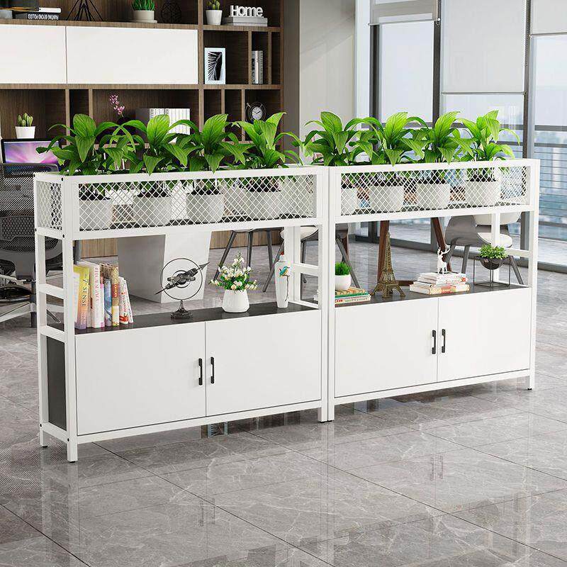 铁艺办公室隔断置物架文件架商场卡座餐厅隔断围栏花架屏风隔断架