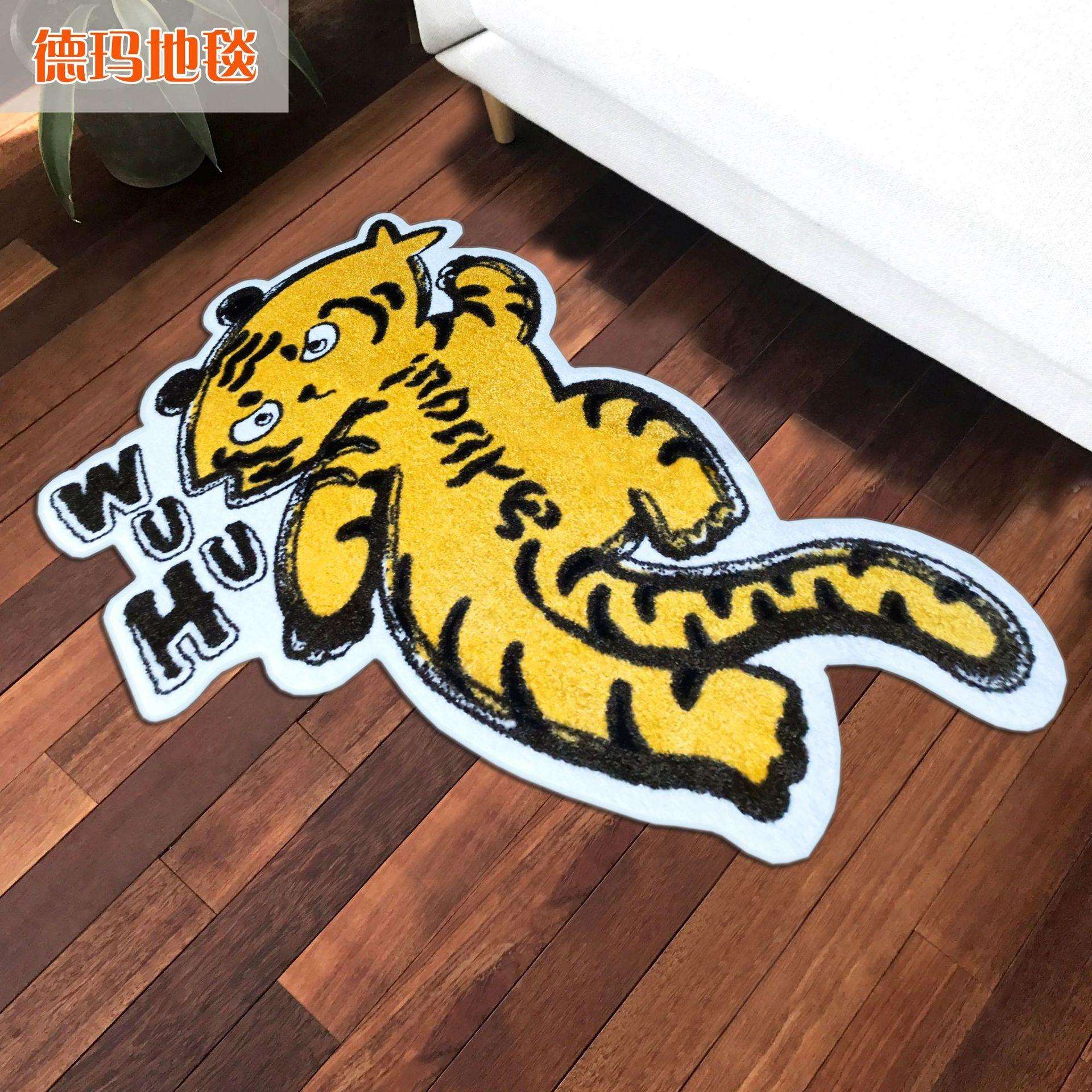 德玛地毯橡胶防滑门垫尼龙印花商用logo广告地垫个性创意地毯高清