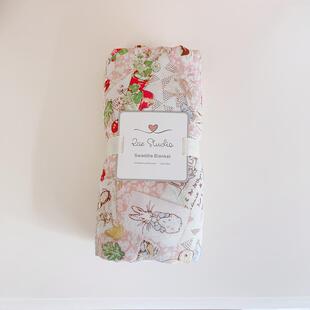 Rae Studio 自制 彼得兔竹棉纱布巾 婴儿包巾襁褓巾 宝宝盖毯浴巾