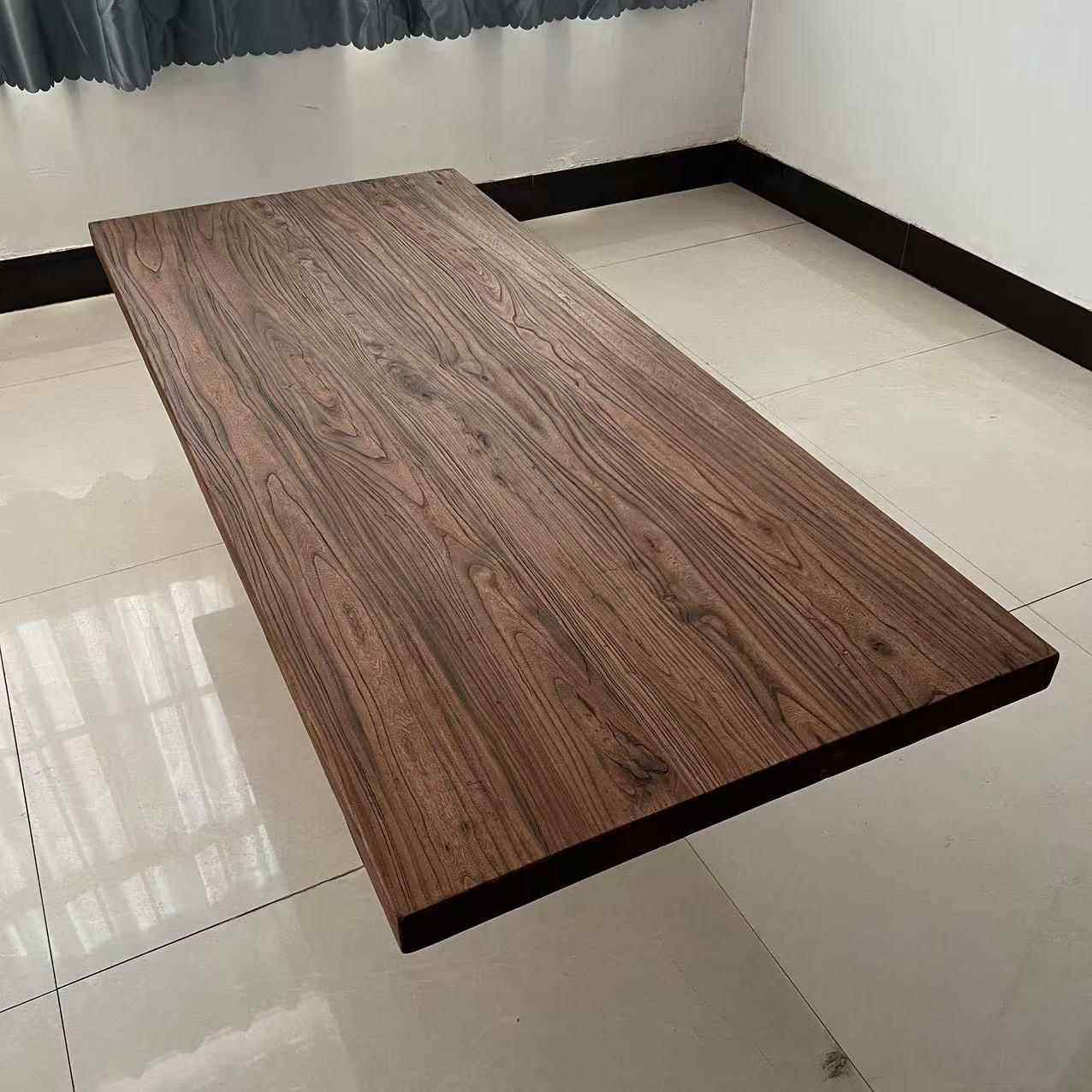 老榆木板实木板原木桌面板实木板材飘窗板定制茶台桌面板实木大板