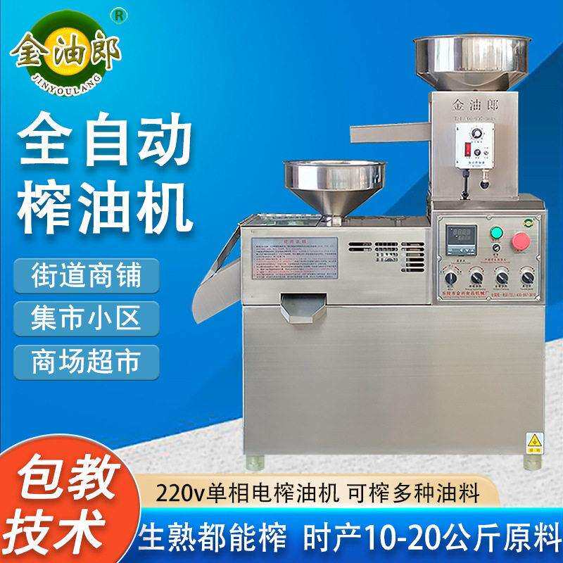 全自动榨油机商用中型新款多功能花生菜籽芝麻核桃小型香油炸油机