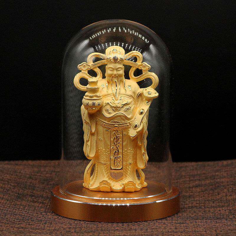 汽车用品内饰品桌面摆件绒沙金创意财神赵公明佛像车饰摆设菩萨