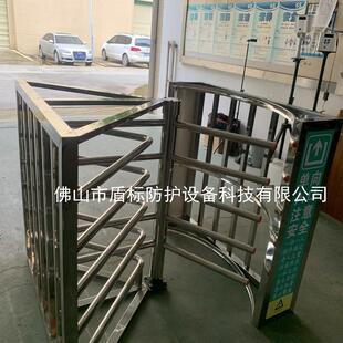 盾标防护手动单向通行旋转门闸机货船码头出口单向转闸简易三辊闸