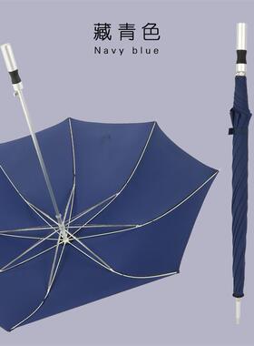 高档骨长柄黑色长伞轻男生直柄自生动铝合金伞骨雨伞长杆不锈的抗