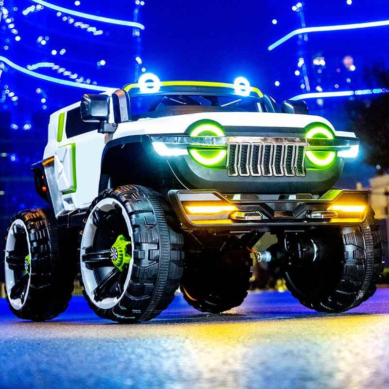 正品人玩儿童电动车可坐宝宝双座越野大小孩遥控汽瓶车婴幼四轮电