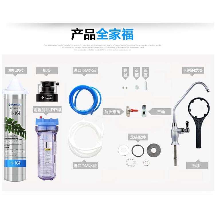 爱饮浦净水器家用厨自来器水过滤60582惠前滤净房0水机 H1超4PL直