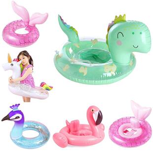 Baby Pool Float Dinosaur Swim Ring Inflatable Flamingo Swimm