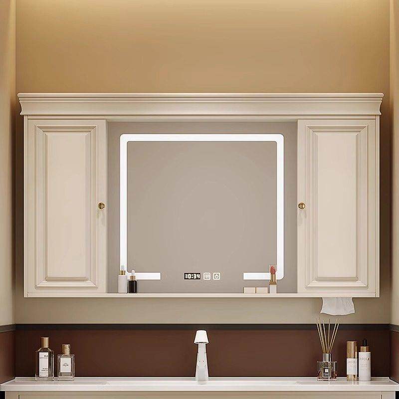 定制浴室风水智能镜柜单独推拉隐藏式镜子挂墙式卫生间收纳储物柜