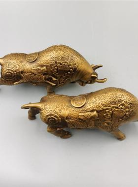 黄铜牛 牛摆件华尔街牛 旺市牛财运牛十二生肖牛金属工艺装