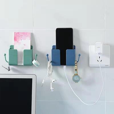Bedside storage shelf, wall-mounted phone holder, storage bo