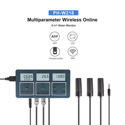 水质检测仪八合一多功能在线监测仪PH/EC/TDS/ORP/盐度温度APP