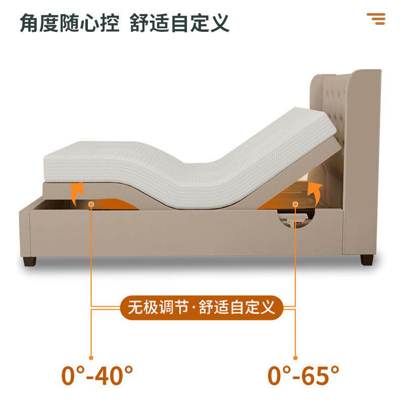 现代简约适老电动护理床多功能家用全自动可调节升降折叠单人床