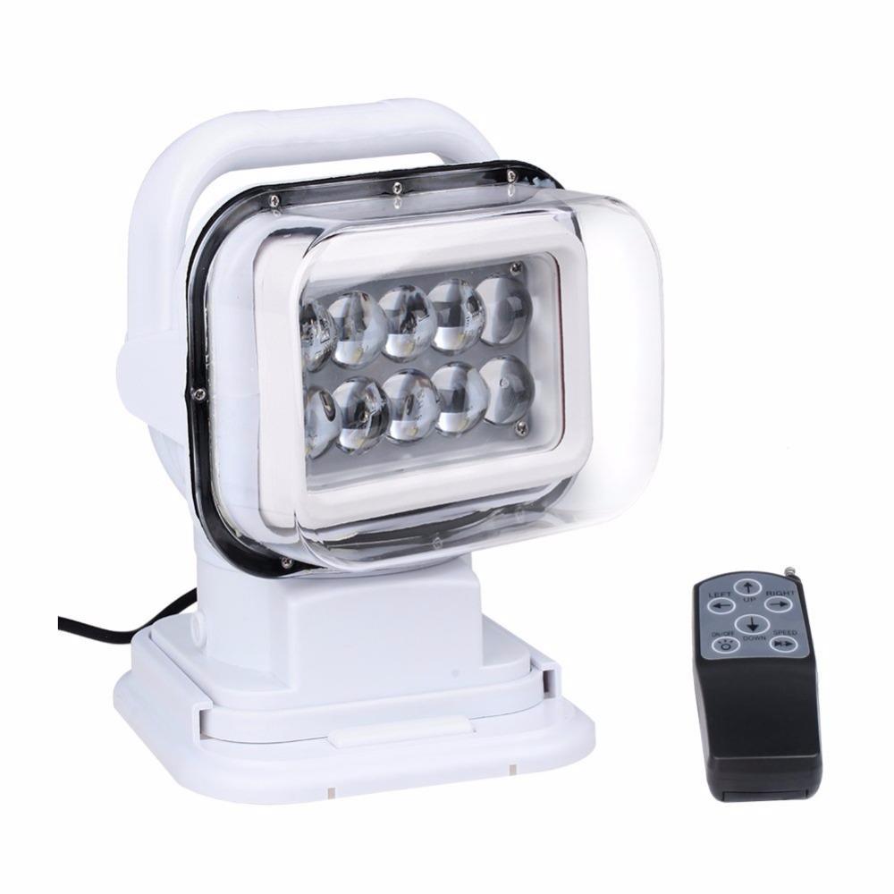 厂家50W LED遥控探照灯户外工作灯船用搜索灯车载遥控LED射灯