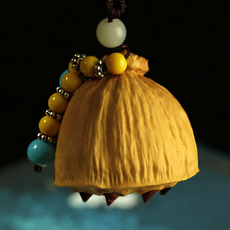 厂家批发黄杨木雕汽车挂件木质莲蓬文玩手把件莲子工艺品吊坠连生