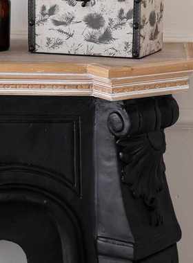 A12法式壁炉装饰柜子别黑壁炉架复古墅客厅玄关家用式置色物31422